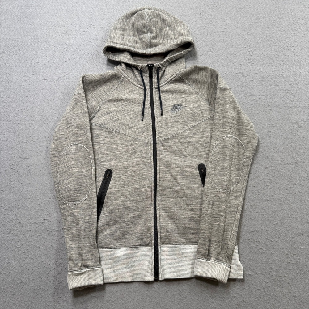 Nike Hoodie Women's Medium Gray Heathered Full Zip Tech Fleece Windrunner